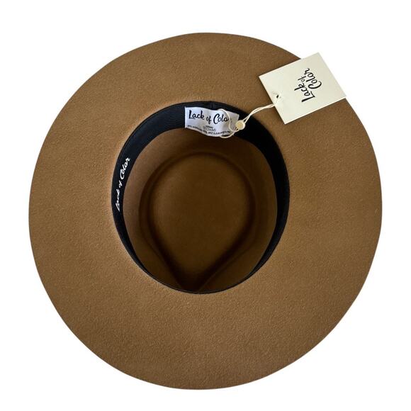 Lack of Color Zulu Tan Brown Australian Wool Wide Brim Fedora Hat - Picture 4 of 7